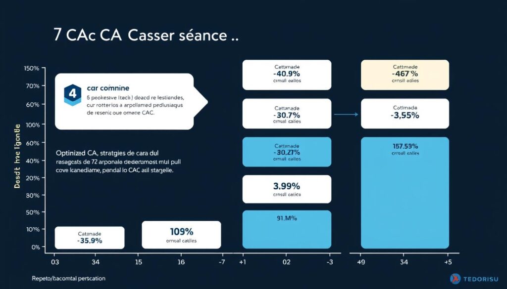 Gráfico mostrando o efeito combinado das estratégias de redução de CAC