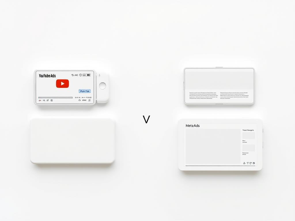 comparativo entre YouTube Ads e Meta Ads por etapa do funil