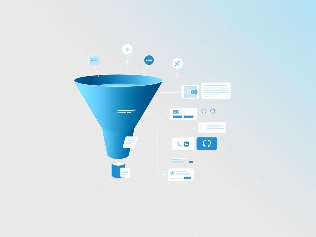 funil de marketing com conteúdo interativo