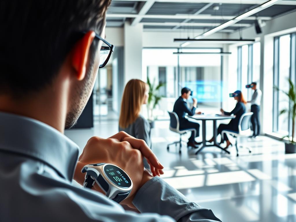 tecnologia vestível no ambiente empresarial moderno